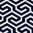 Schumacher Ming Fret Velvet Navy Fabric - Eade's Wallpaper