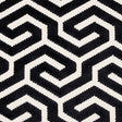 Schumacher Ming Fret Velvet Black Fabric - Eade's Wallpaper