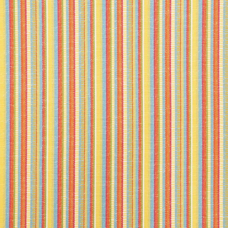 Schumacher Primavera Stripe Marigold Fabric - Eade's Wallpaper