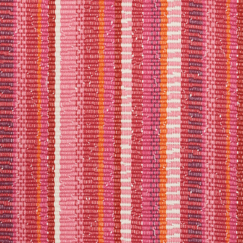Schumacher Primavera Stripe Berry Fabric - Eade's Wallpaper