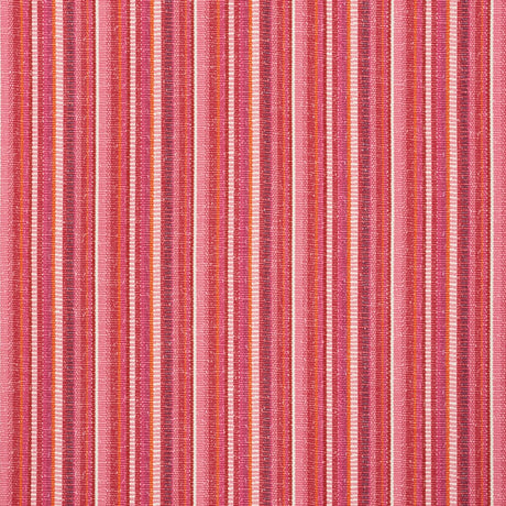 Schumacher Primavera Stripe Berry Fabric - Eade's Wallpaper