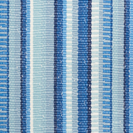 Schumacher Primavera Stripe Sea Fabric - Eade's Wallpaper