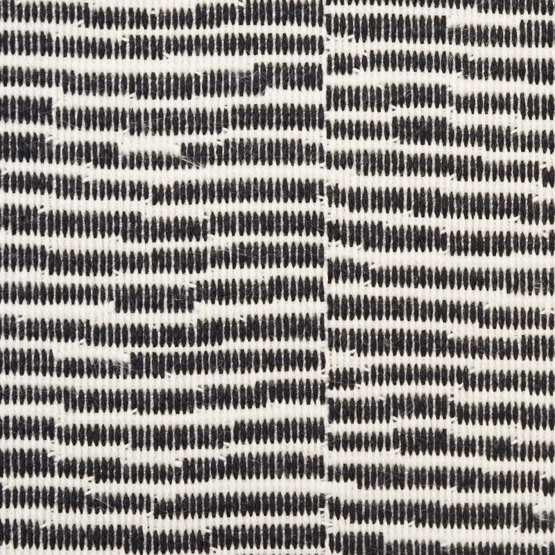 Schumacher Promenade Indoor/Outdoor Black Fabric - Eade's Wallpaper