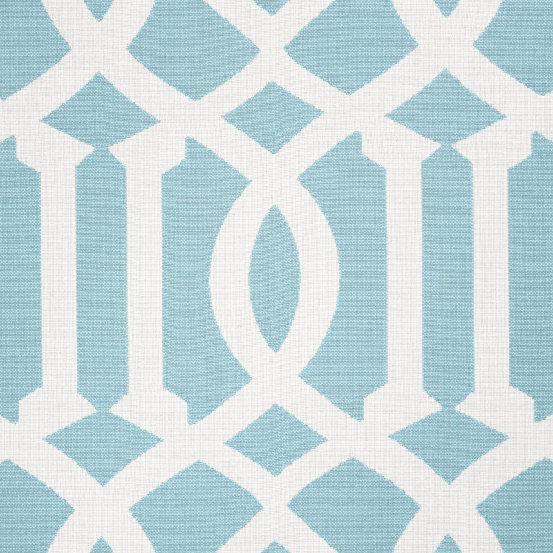 Schumacher Imperial Trellis Indoor/Outdoor Aqua Fabric