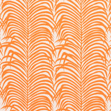 Schumacher Zebra Palm Indoor/Outdoor Orange Fabric - Eade's Wallpaper