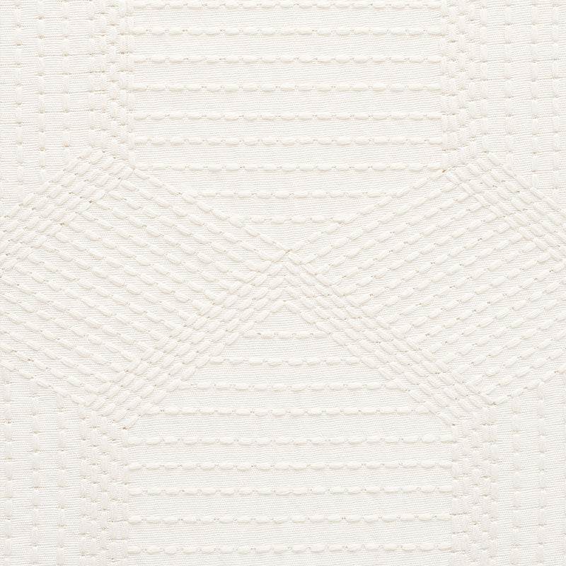 Schumacher Tortuga Embroidery Ivory Fabric - Eade's Wallpaper