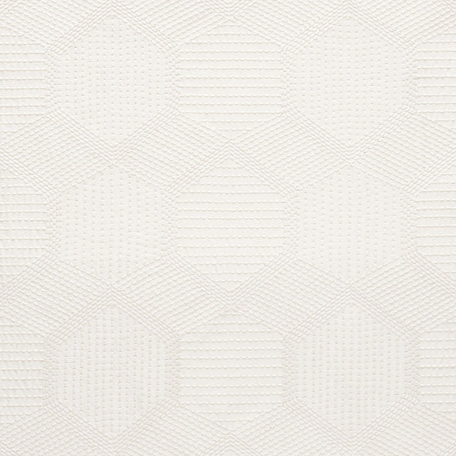 Schumacher Tortuga Embroidery Ivory Fabric - Eade's Wallpaper