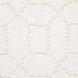 Schumacher Vento Embroidery Ivory Fabric - Eade's Wallpaper
