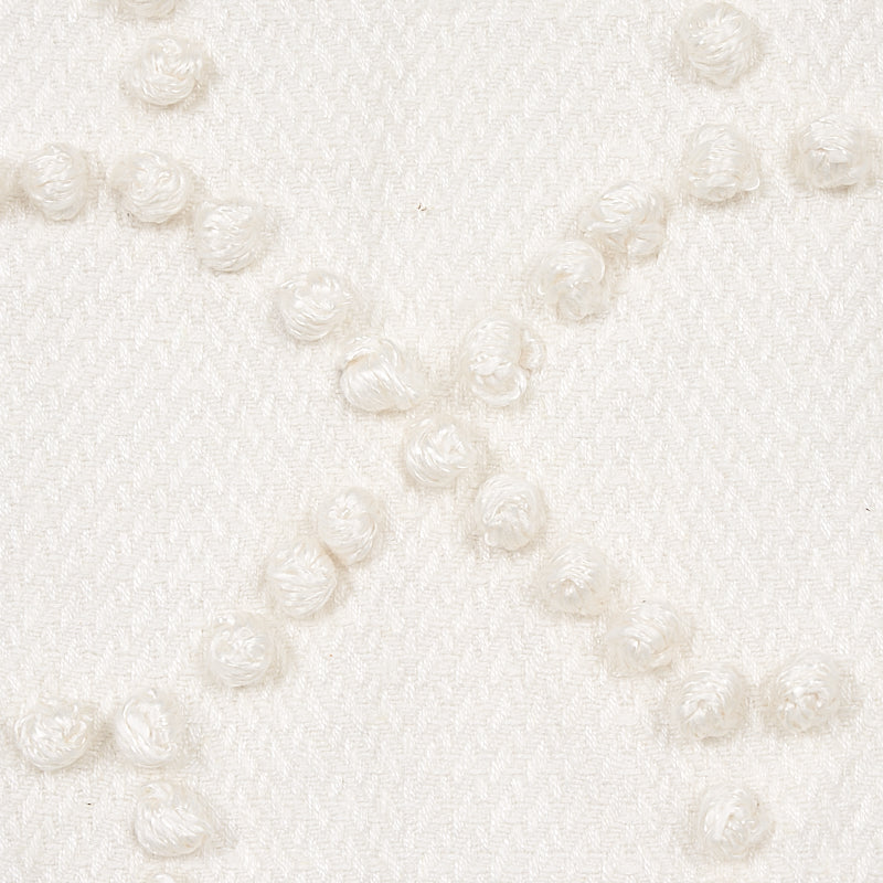 Schumacher Vento Embroidery Ivory Fabric - Eade's Wallpaper
