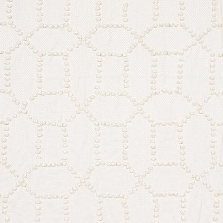 Schumacher Vento Embroidery Ivory Fabric - Eade's Wallpaper