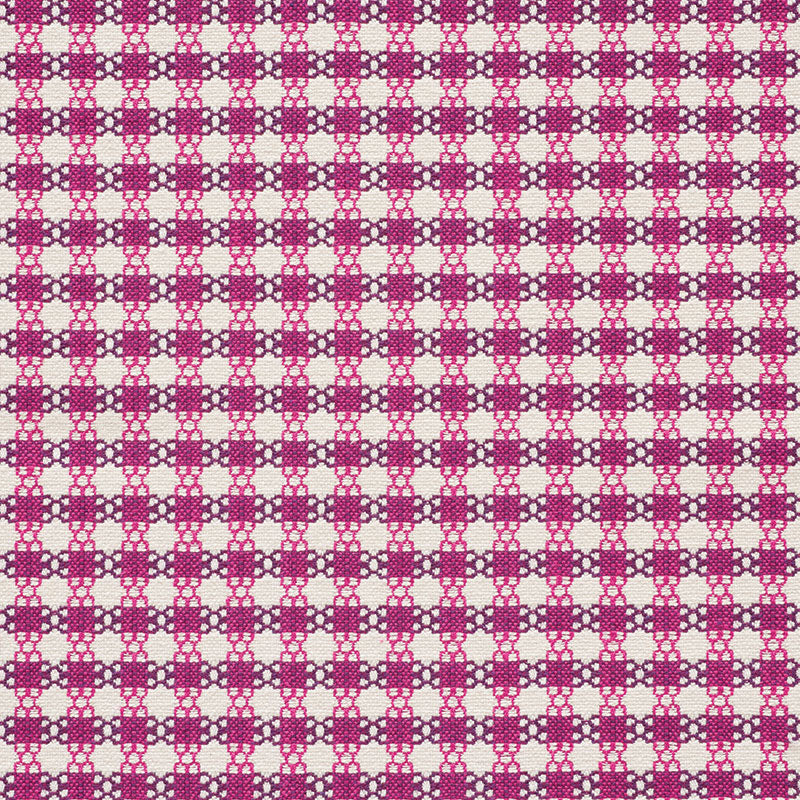 Schumacher Checkmate Berry Fabric