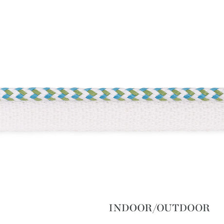 Schumacher 73471 BOLANDER CORD INDOOR/OUTDOOR in AQUA Trim -