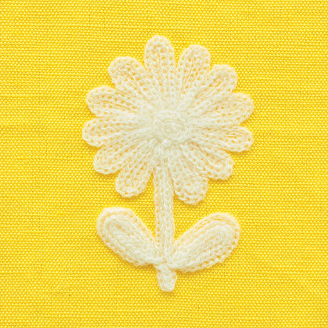 Schumacher Paley Embroidery Yellow Fabric - Eade's Wallpaper