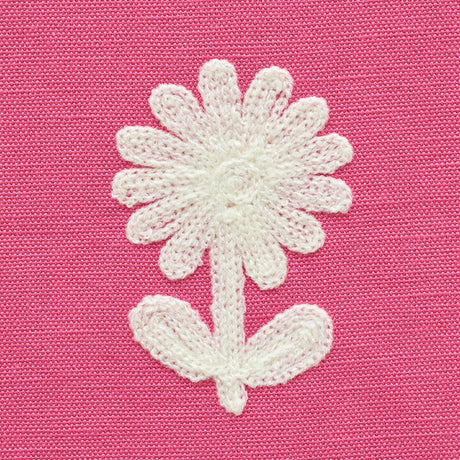 Schumacher Paley Embroidery Pink Fabric - Eade's Wallpaper