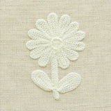 Schumacher Paley Embroidery Natural Fabric - Eade's Wallpaper