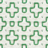 Schumacher Scout Embroidery Green Fabric - Eade's Wallpaper