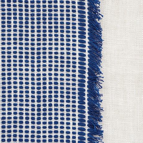 Schumacher Tulum Casement Blue Fabric - Eade's Wallpaper