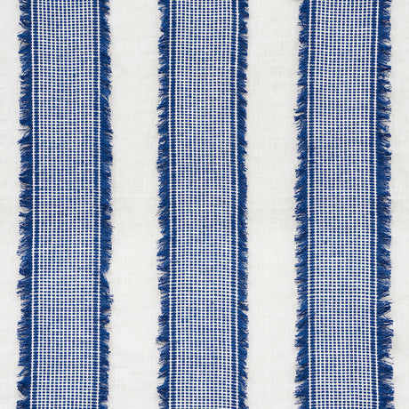 Schumacher Tulum Casement Blue Fabric - Eade's Wallpaper