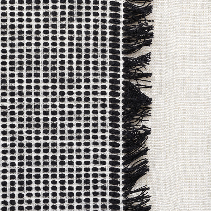 Schumacher Tulum Casement Black Fabric - Eade's Wallpaper