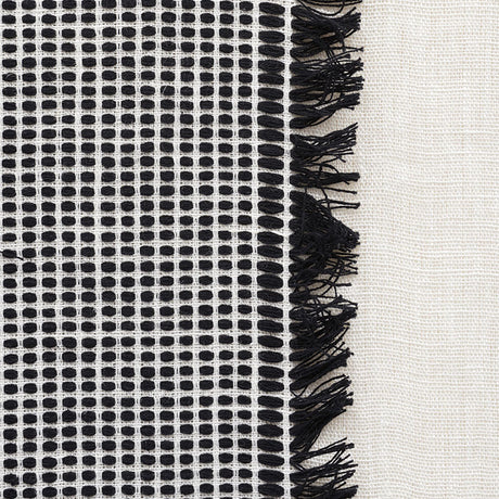 Schumacher Tulum Casement Black Fabric - Eade's Wallpaper