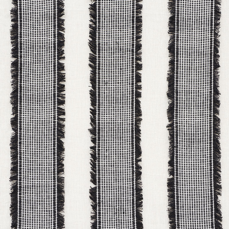 Schumacher Tulum Casement Black Fabric - Eade's Wallpaper