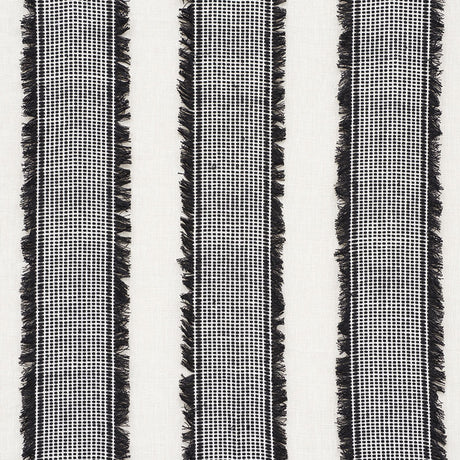Schumacher Tulum Casement Black Fabric - Eade's Wallpaper