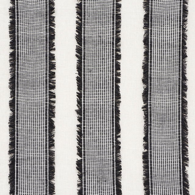 Schumacher Tulum Casement Black Fabric - Eade's Wallpaper