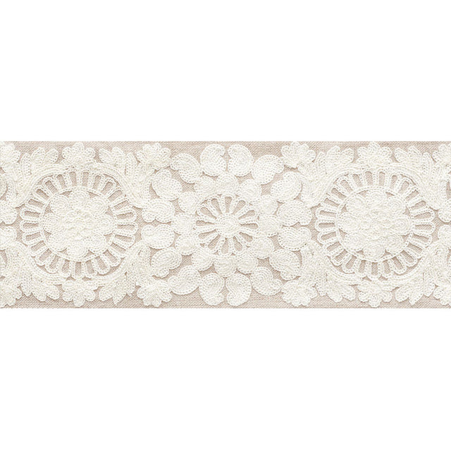 Schumacher 73620 JOELLE TAPE in NATURAL Trim - HAPPY TOGETHE