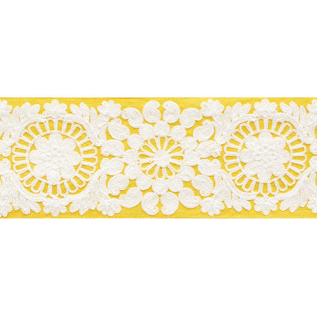 Schumacher 73624 JOELLE TAPE in YELLOW Trim - HAPPY TOGETHER