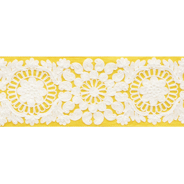 Schumacher 73624 JOELLE TAPE in YELLOW Trim - HAPPY TOGETHER