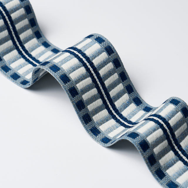 Schumacher 73636 JACOBSEN TAPE INDOOR/OUTDOOR in NAVY Trim -