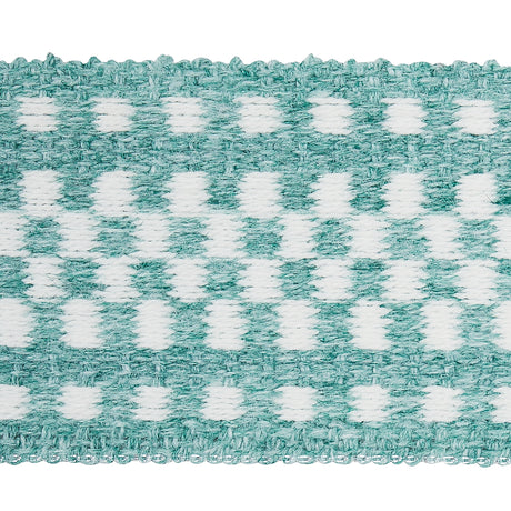 Schumacher 73657 MARTA TAPE INDOOR/OUTDOOR in AQUA Trim - IN