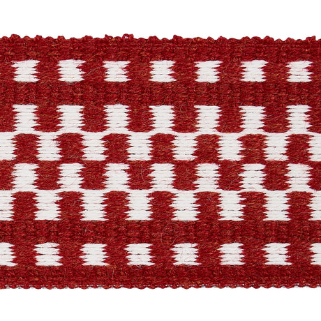 Schumacher 73658 MARTA TAPE INDOOR/OUTDOOR in RED Trim - IND
