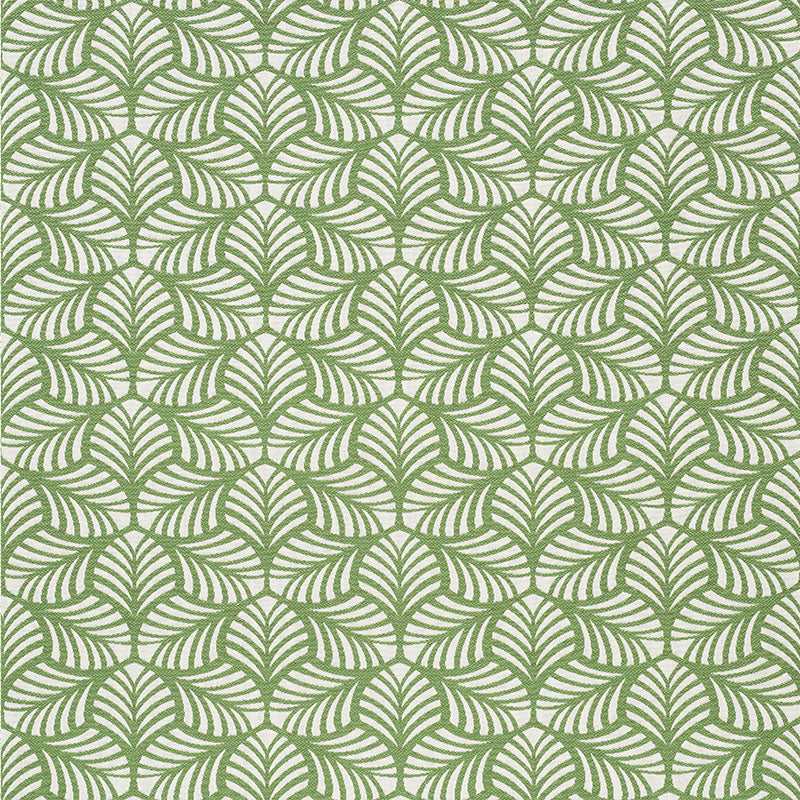 Schumacher Sonia Ii Indoor/Outdoor Green Fabric - Eade's Wallpaper