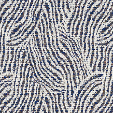 Schumacher Strata Indoor/Outdoor Indigo Fabric - Eade's Wallpaper