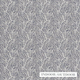 Schumacher Strata Indoor/Outdoor Indigo Fabric - Eade's Wallpaper