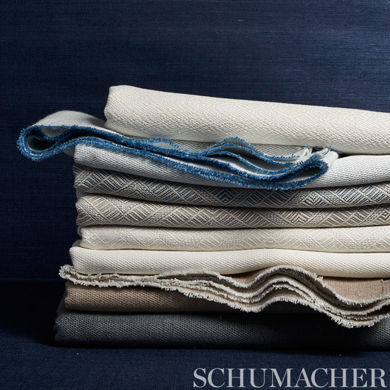 Schumacher Diamond Weave Indoor/Outdoor Ivory Fabric