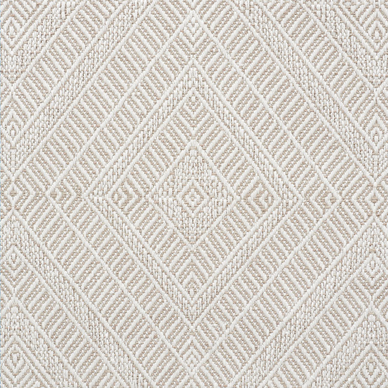 Schumacher Geometric Weave Indoor/Outdoor Natural Fabric