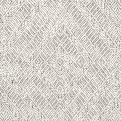 Schumacher Geometric Weave Indoor/Outdoor Natural Fabric