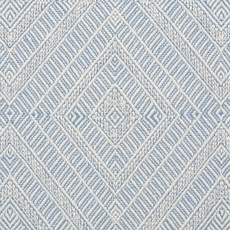 Schumacher Geometric Weave Indoor/Outdoor Chambray Fabric