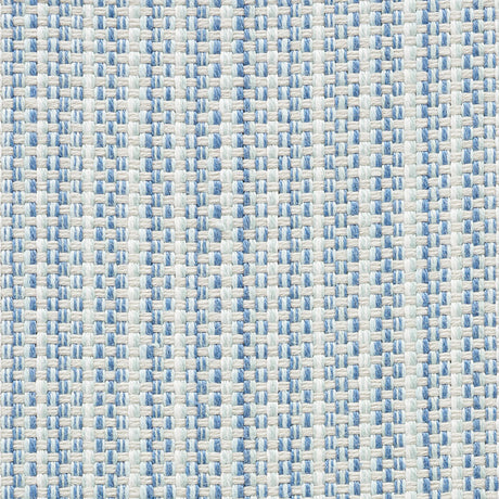 Schumacher Rustic Basketweave Sky Fabric - Eade's Wallpaper