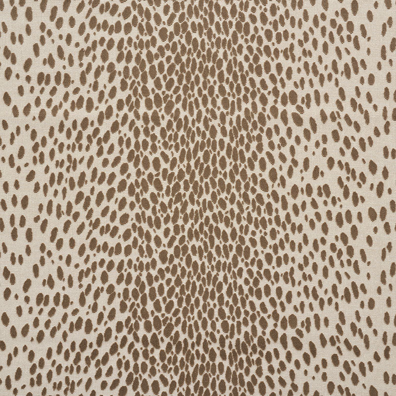 Schumacher Cheetah Velvet Natural Fabric