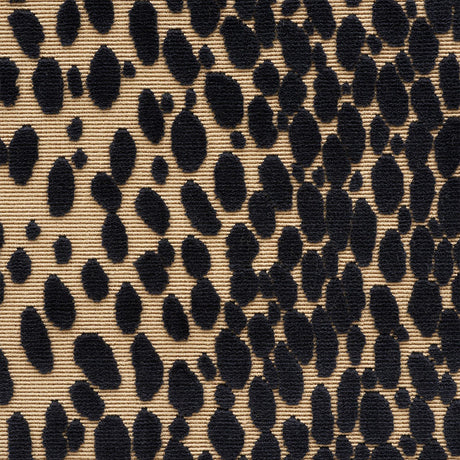 Schumacher Cheetah Velvet Ebony Fabric