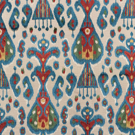 Schumacher Tabriz Ikat Velvet Multi Fabric - Eade's Wallpaper