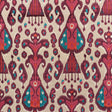 Schumacher Tabriz Ikat Velvet Aubergine Fabric - Eade's Wallpaper