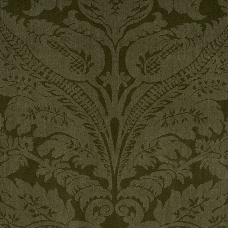 Schumacher Cordwain Velvet Olive Fabric