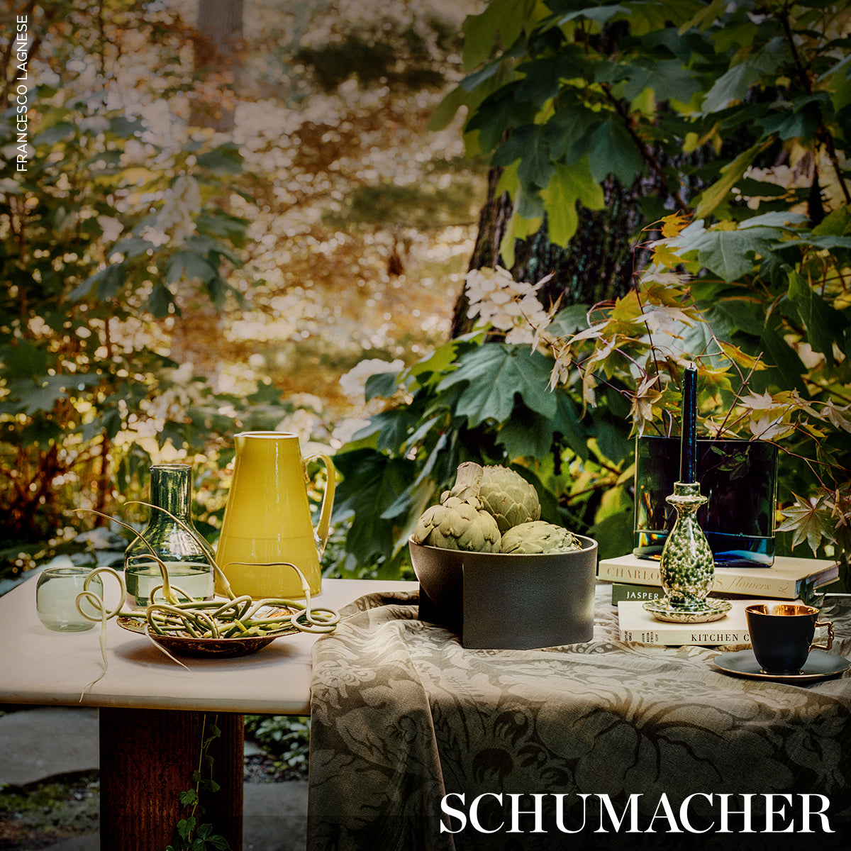 Schumacher 73951 CORDWAIN VELVET in OLIVE Fabric - CUT & PAT