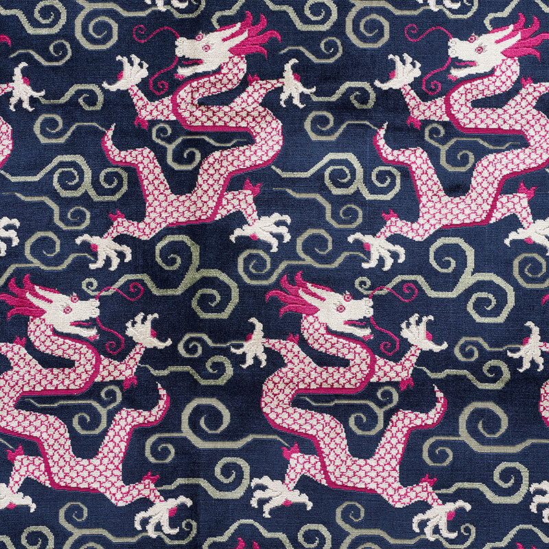 Schumacher Bixi Velvet Sapphire Fabric