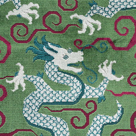 Schumacher Bixi Velvet Emerald Fabric