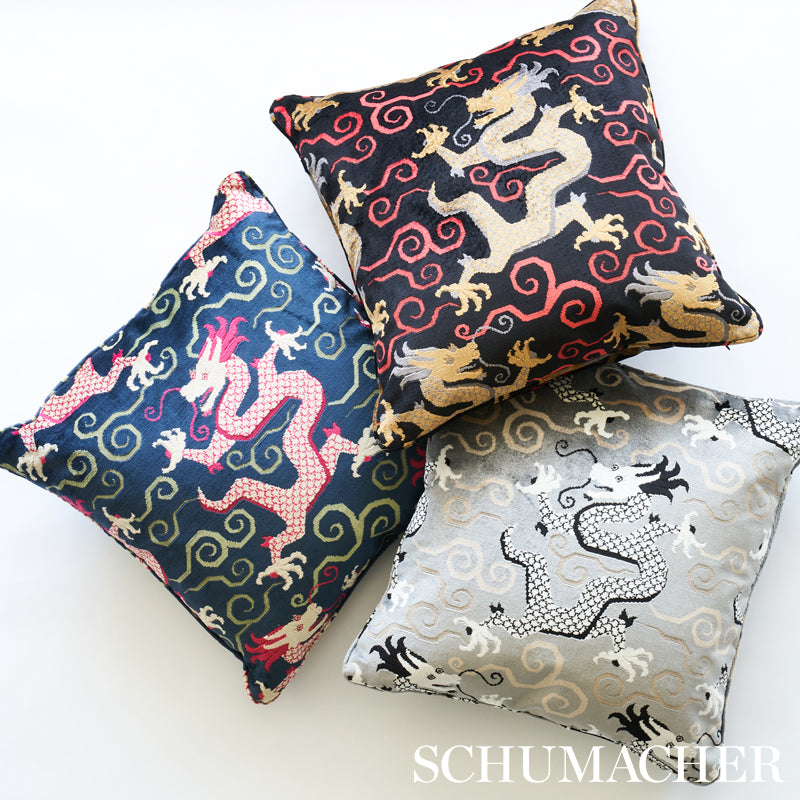 Schumacher Bixi Velvet Silver Fabric